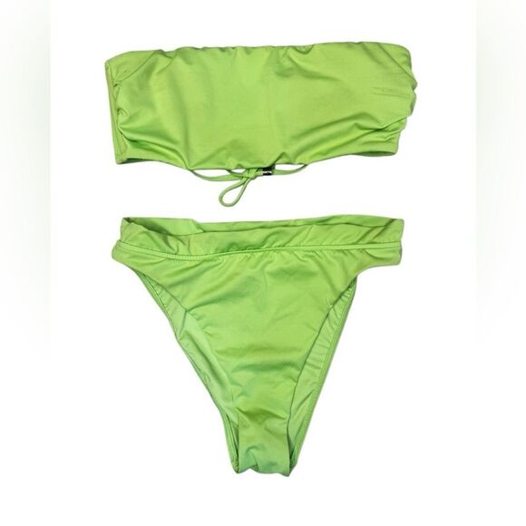 Victoria's Secret Green Bandeau Bikini Set Size Medium - Picture 1 of 8